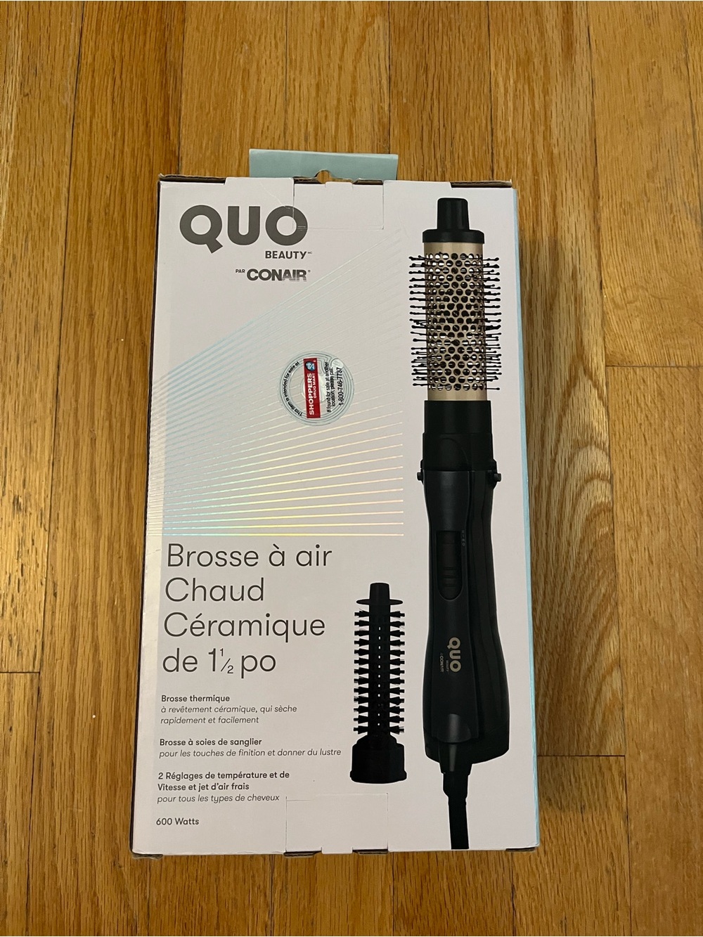 Ceramic Hot Air Brush - Black & Gold